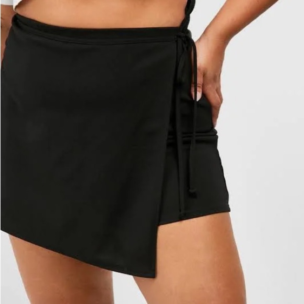 Boohoo Plus Wrap Side Tie Skirt